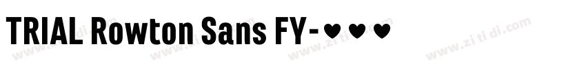 TRIAL Rowton Sans FY字体转换